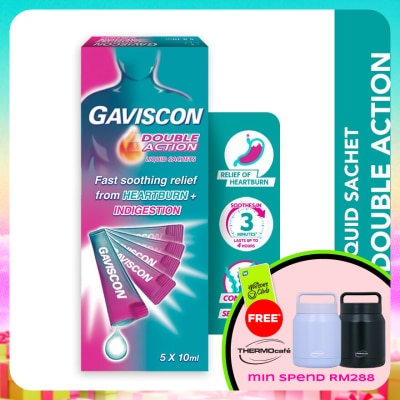 GAVISCON - Heartburn & Indigestion Relief Double Action Sachet 5 x 10ml