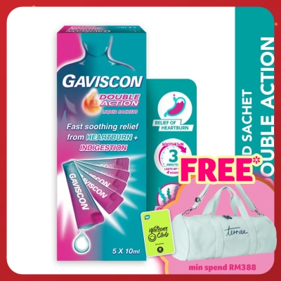 GAVISCON Heartburn & Indigestion Relief Double Action Sachet 5 x 10ml