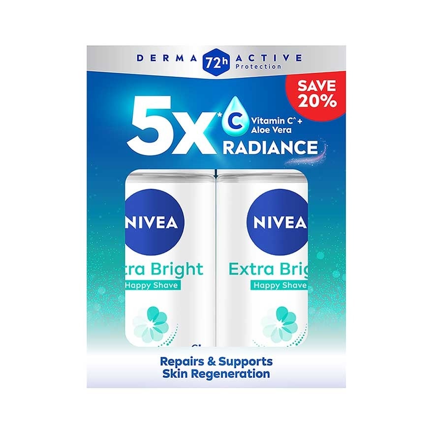 Deodorant  Extra Bright Happy Shave Roll On TWP 2x50ml