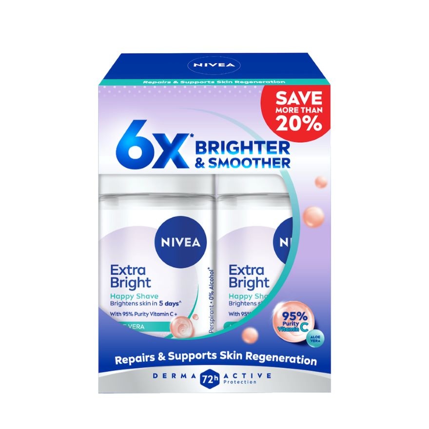 Deodorant Extra Bright Happy Shave Roll On TWP 2x50ml image
