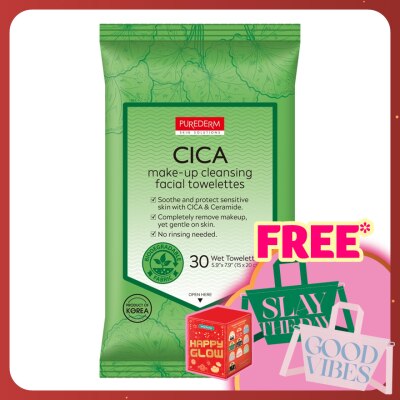 PUREDERM Cica Make-Up Cleansing Facial Towelettes 30S