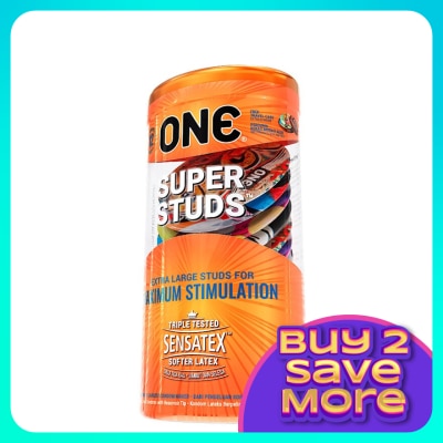 ONE SUPER STUDS LATEX CONDOM 12'S
