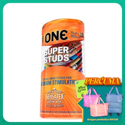 ONE SUPER STUDS LATEX CONDOM 12'S