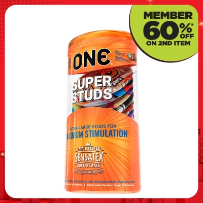 ONE SUPER STUDS LATEX CONDOM 12'S