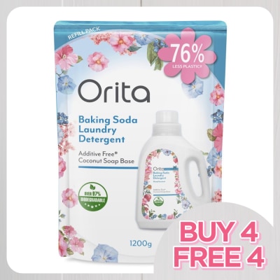 ORITA Baking Soda Laundry Detergent Refill Pack 1200g