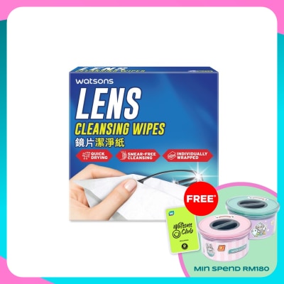 WATSONS Lens Cleansing Wipes 20's