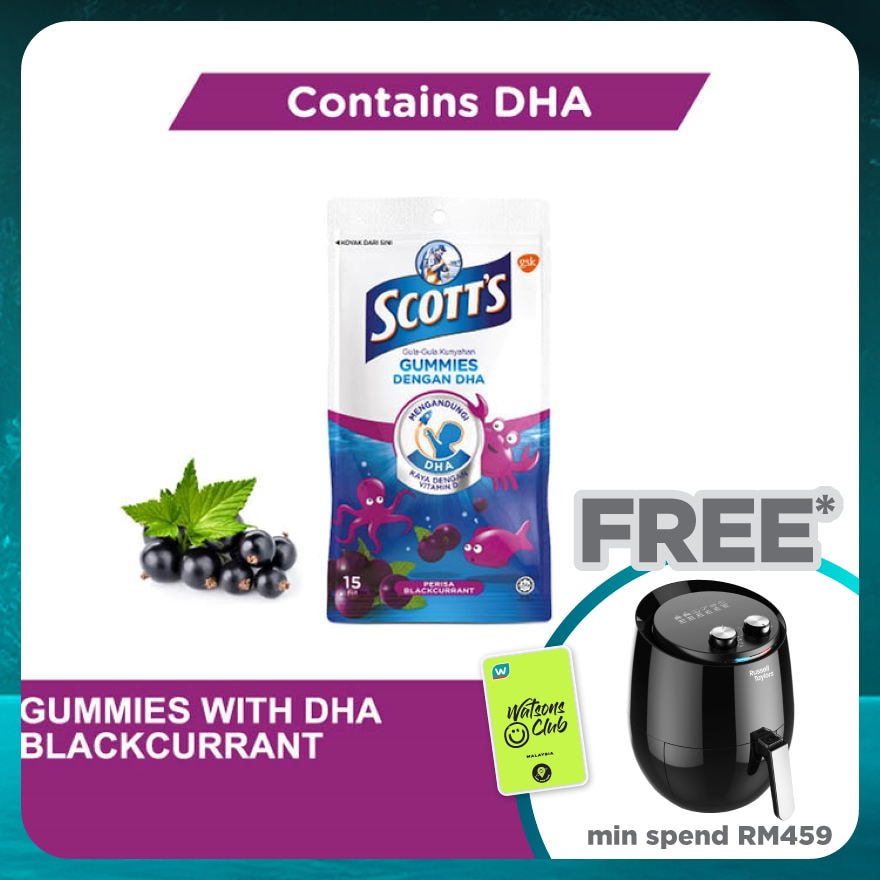 DHA Omega 3 Gummies Blackcurrant Brain Support 15S