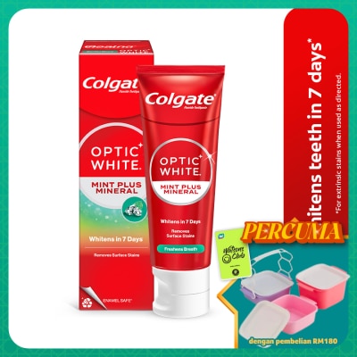 COLGATE - Colgate Optic White Mint Plus Mineral Whitening Toothpaste 100g