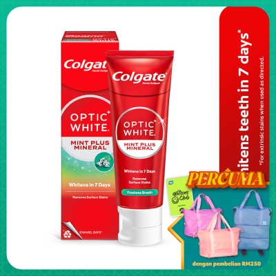COLGATE - Colgate Optic White Mint Plus Mineral Whitening Toothpaste 100g
