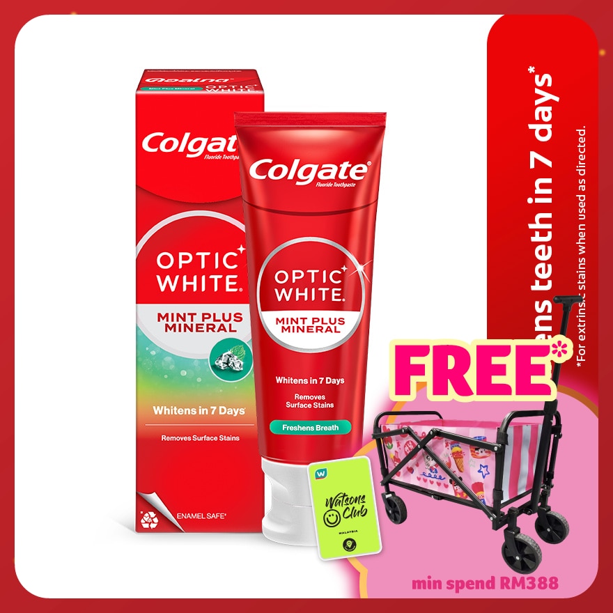 Colgate Optic White Mint Plus Mineral Whitening Toothpaste 100g