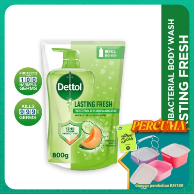 DETTOL - Body Wash Refill Lasting Fresh Honeydew Melon & Cucumber 800g