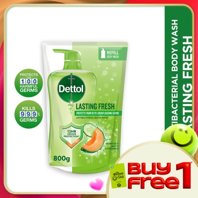 DETTOL - Body Wash Refill Lasting Fresh Honeydew Melon & Cucumber 800g