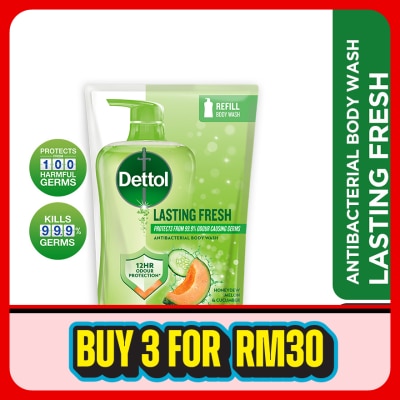 DETTOL - Body Wash Refill Lasting Fresh Honeydew Melon & Cucumber 800g