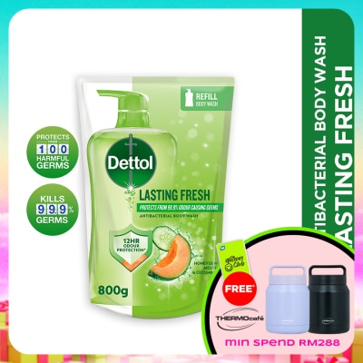 DETTOL - Body Wash Refill Lasting Fresh Honeydew Melon & Cucumber 800g