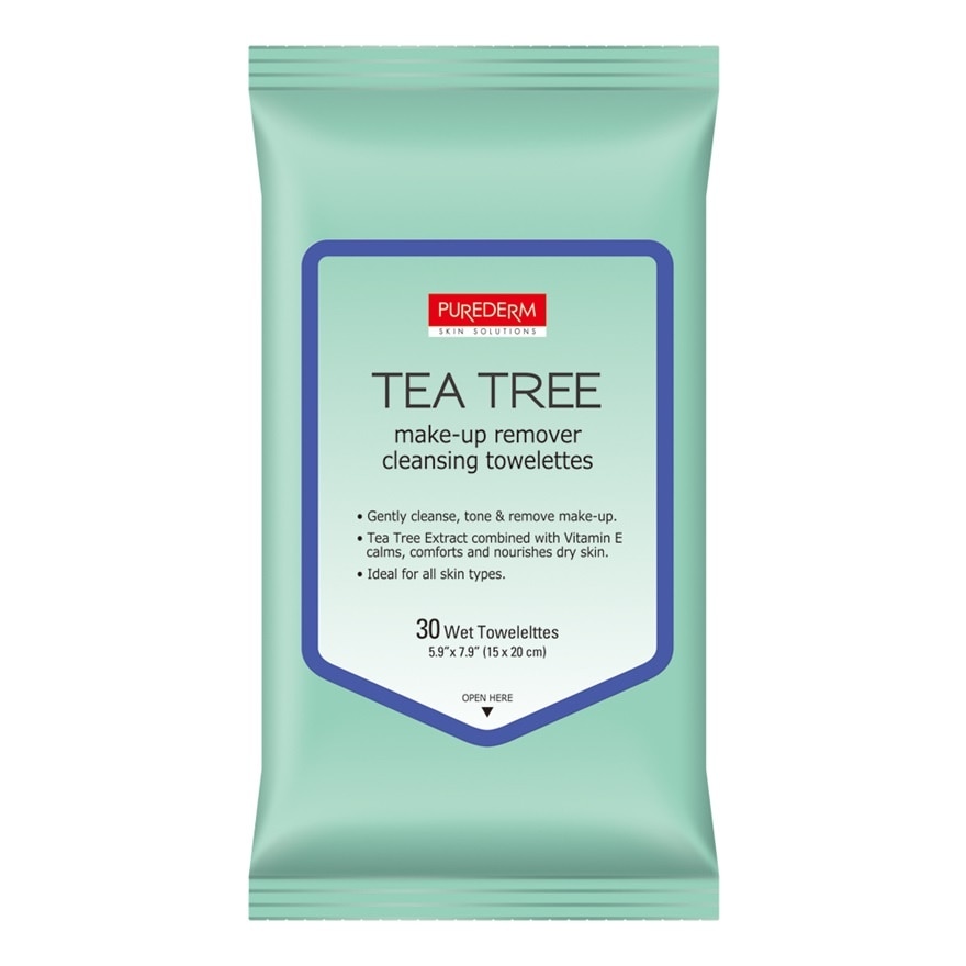 Tea Tree Make-up Remover Cleansing Towelettes 30's