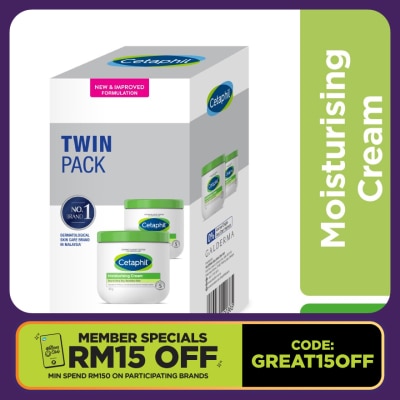 CETAPHIL Moisturizing Cream For Face & Body 453g X 2