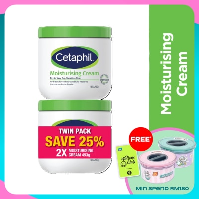 CETAPHIL Moisturizing Cream For Face & Body 453g X 2