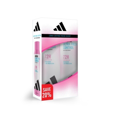 ADIDAS WOMEN - ULTRA FRESH CONTROL DEO SPRAY 150ML X2