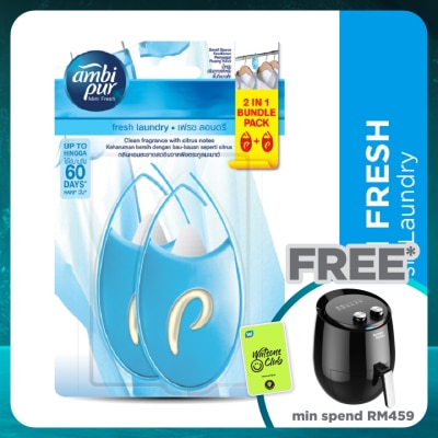 AMBI PUR Mini Fresh Small Space Freshener Fresh Laundry 2x4.5ml