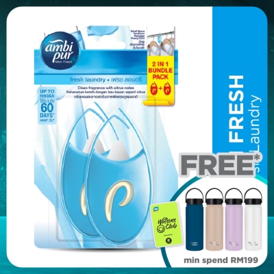 AMBI PUR Mini Fresh Small Space Freshener Fresh Laundry 2x4.5ml