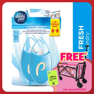 AMBI PUR Mini Fresh Small Space Freshener Fresh Laundry 2x4.5ml