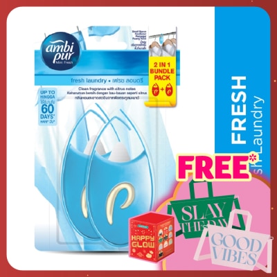 AMBI PUR Mini Fresh Small Space Freshener Fresh Laundry 2x4.5ml