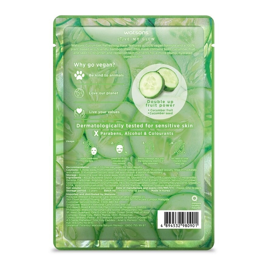 Cucumber Refreshing Mask 1s