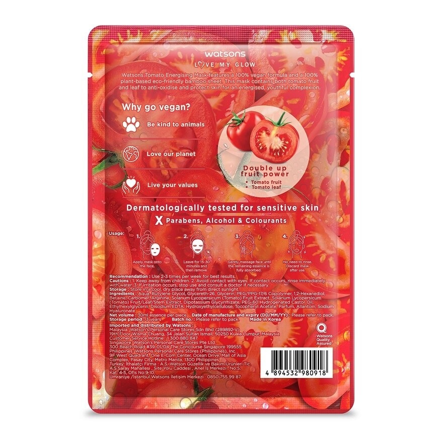 Tomato Energising Mask 1s