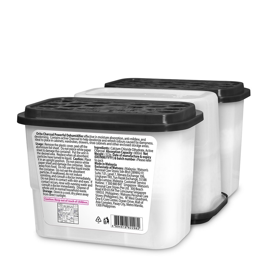 Charcoal Dehumidifier 3X800ML