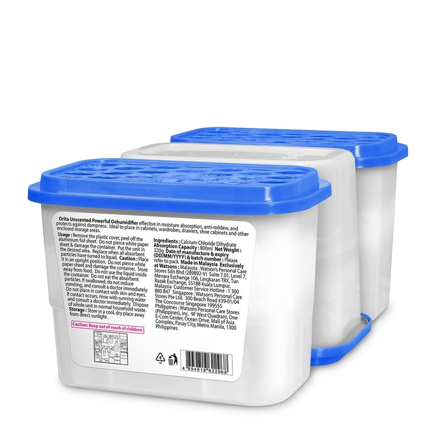 Unscented Dehumidifier 3X800ML