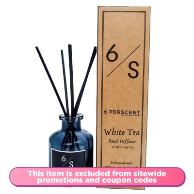 6 PERSCENT White Tea Reed Diffuser + Essential Oil 50ml