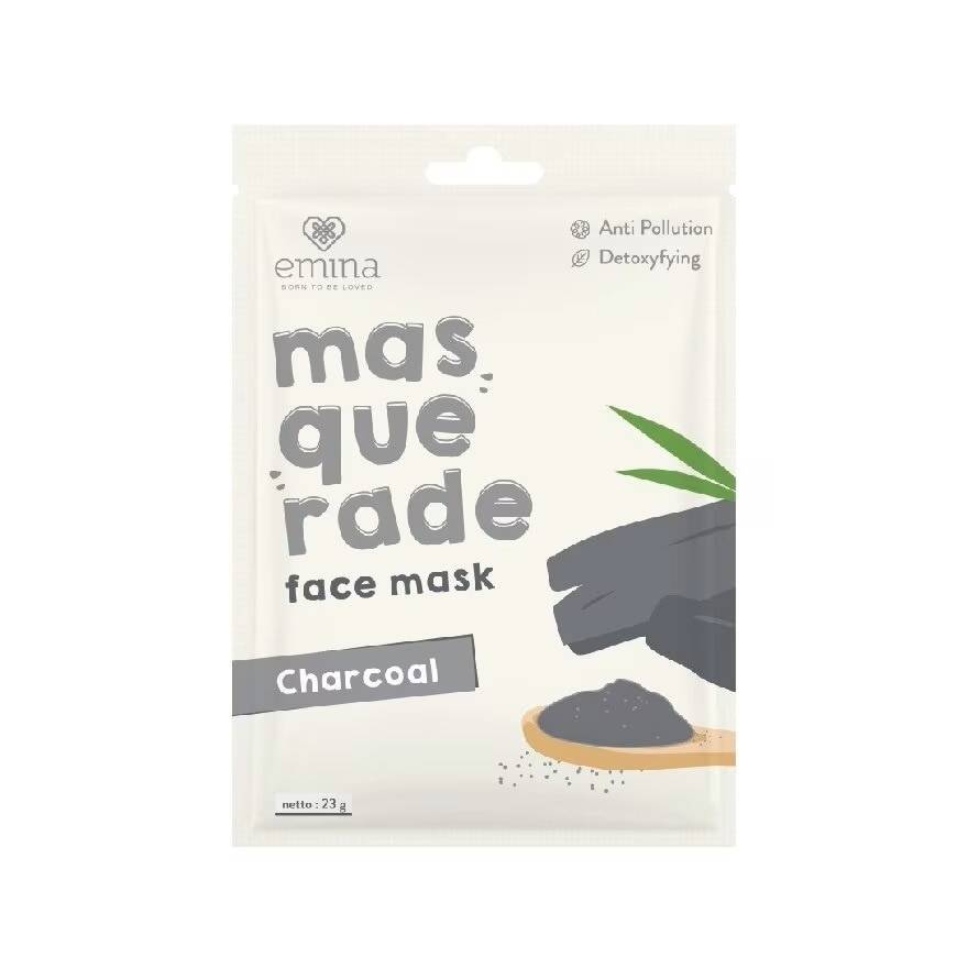 Masquerade Face Mask Charcoal 1s