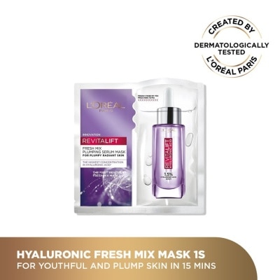 L'OREAL PARIS SKIN CARE Hyaluronic Acid Plumping Serum Fresh Mix Mask 1s