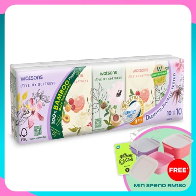 WATSONS X-flower Mini Hankies 3plyx10shtx10s