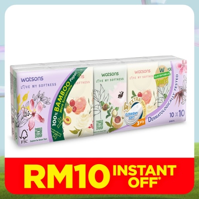 WATSONS X-flower Mini Hankies 3plyx10shtx10s