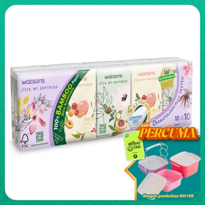 WATSONS - X-flower Mini Hankies 3plyx10shtx10s