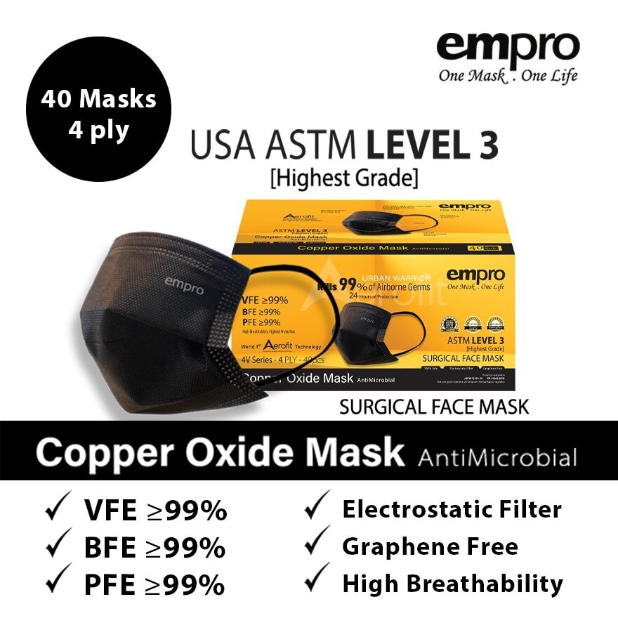 Empro 4V Series Cooper Oxide 4PLY Face Mask 40's