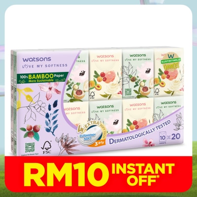WATSONS X-flower Mini Hankies 3plyx10shtx20s
