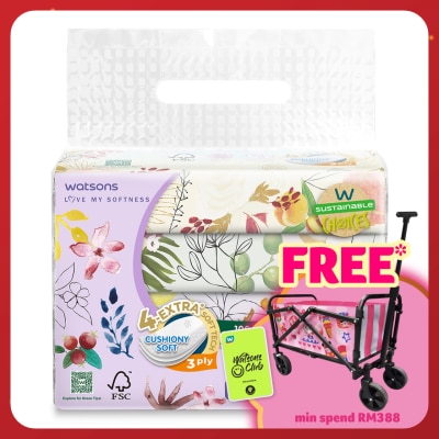 WATSONS X-flower Travel Tissues 3plyx50shtx4s