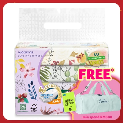 WATSONS X-flower Travel Tissues 3plyx50shtx4s