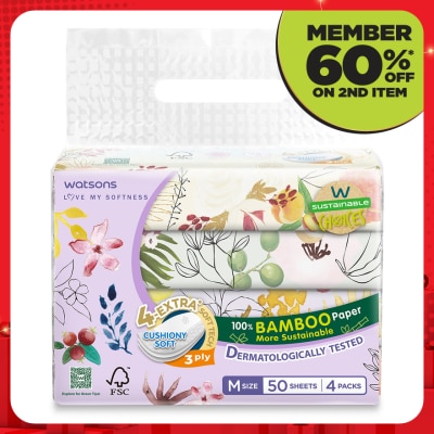 WATSONS X-flower Travel Tissues 3plyx50shtx4s