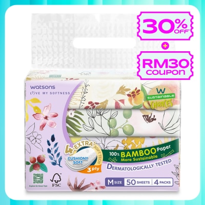 WATSONS X-flower Travel Tissues 3plyx50shtx4s