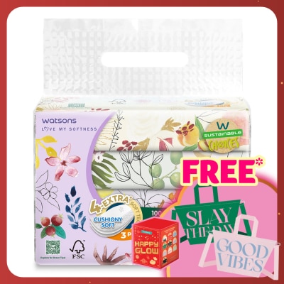WATSONS X-flower Travel Tissues 3plyx50shtx4s