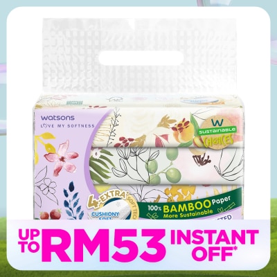 WATSONS X-flower Travel Tissues 3plyx50shtx4s