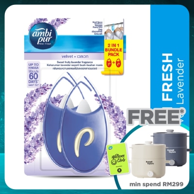 AMBI PUR Mini Fresh Small Space Freshener Fresh Velvet 2x4.5ml