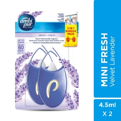 AMBI PUR Mini Fresh Small Space Freshener Fresh Velvet 2x4.5ml