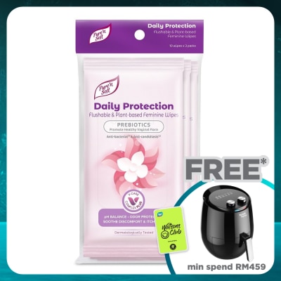 PURE'N SOFT Daily Protection Feminine Wipes 10s x 3pks