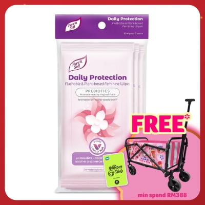 PURE'N SOFT Daily Protection Feminine Wipes 10s x 3pks