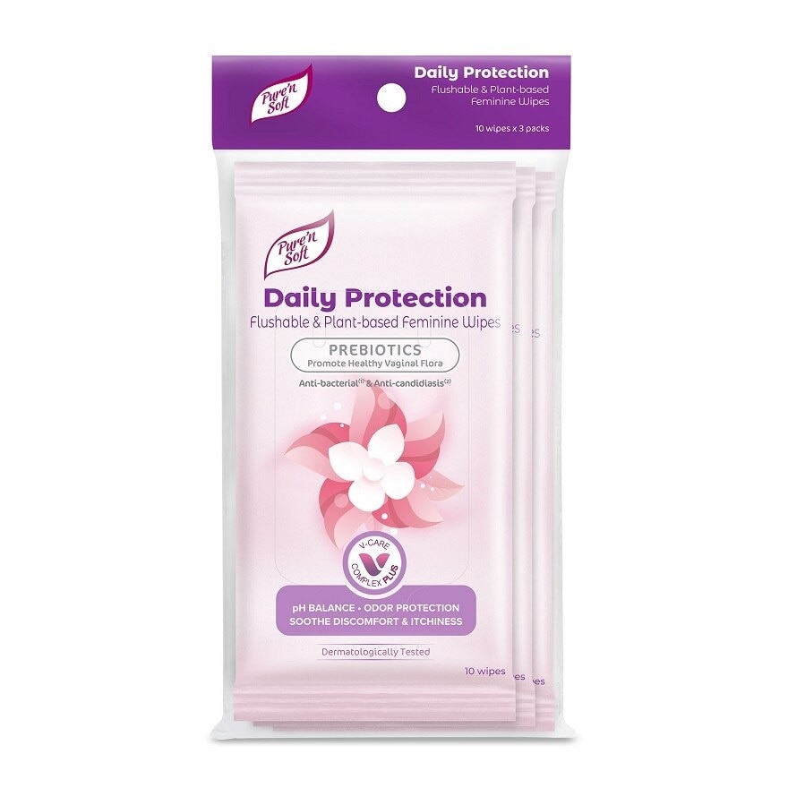 Daily Protection Feminine Wipes 10s x 3pks