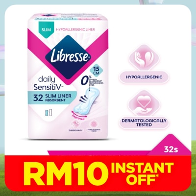 LIBRESSE SensitiV Slim Pantyliner 32s